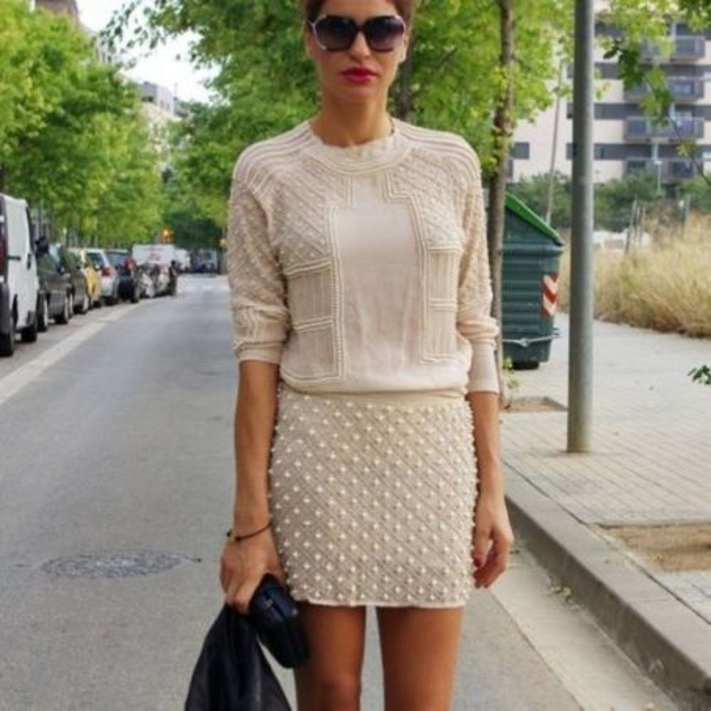 Beaded Pearl Skirt - Picture 3 of 8